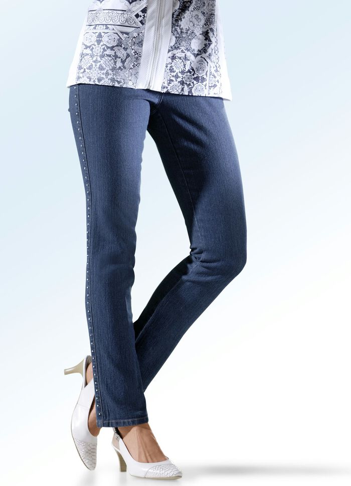 Pull-on-jeans JEANSBLAUW