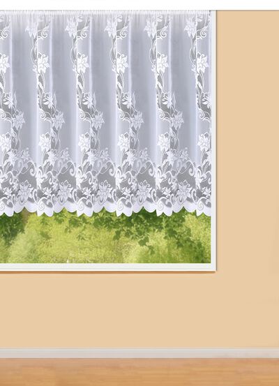 Bloemenraam-winkel met plooiband 