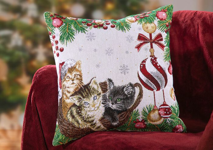 Kerstkussensloop in tapisseriekwaliteit 