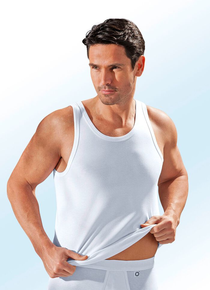 Pijlring Driepack sportjassen van fijne jersey, wit 