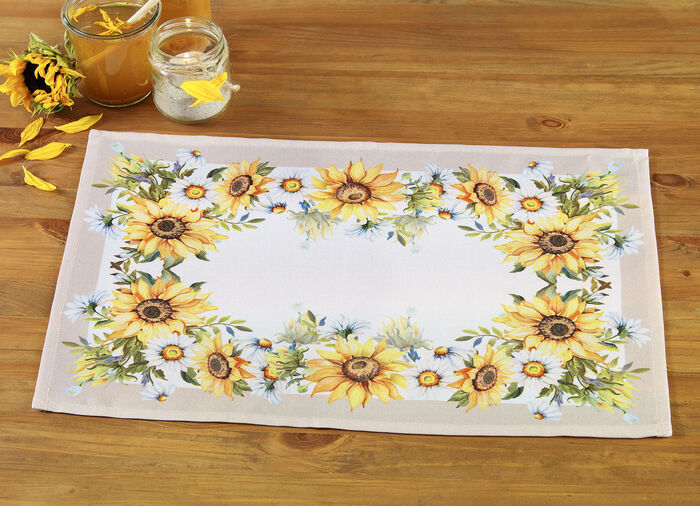 Tafel- en kamerdecoratie met mooie zonnebloemen MULTICOLOR