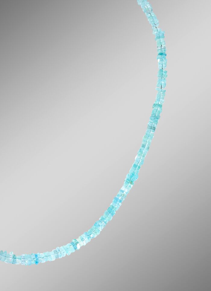 Halsketting met echte aquamarijn 
