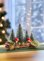 Kerstboom/paddestoel arrangement 