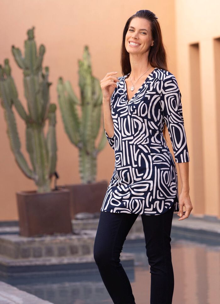 Shirt-tuniek met mooi patroon 