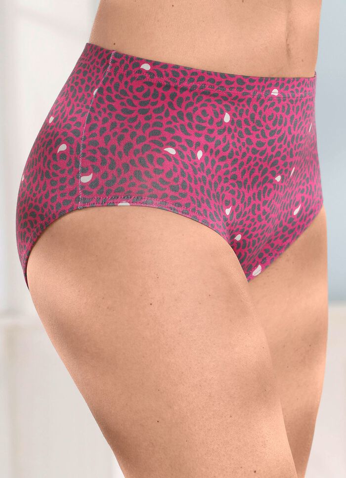 Laurina vierpack slips met kleurrijk printdesign 