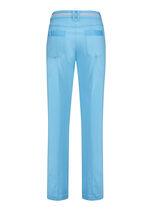 Uitgebreid vervaardigde broek TURQUOISE