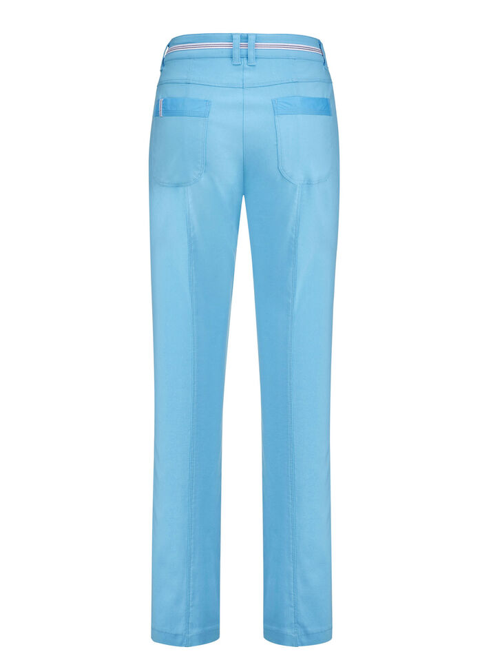 Uitgebreid vervaardigde broek TURQUOISE