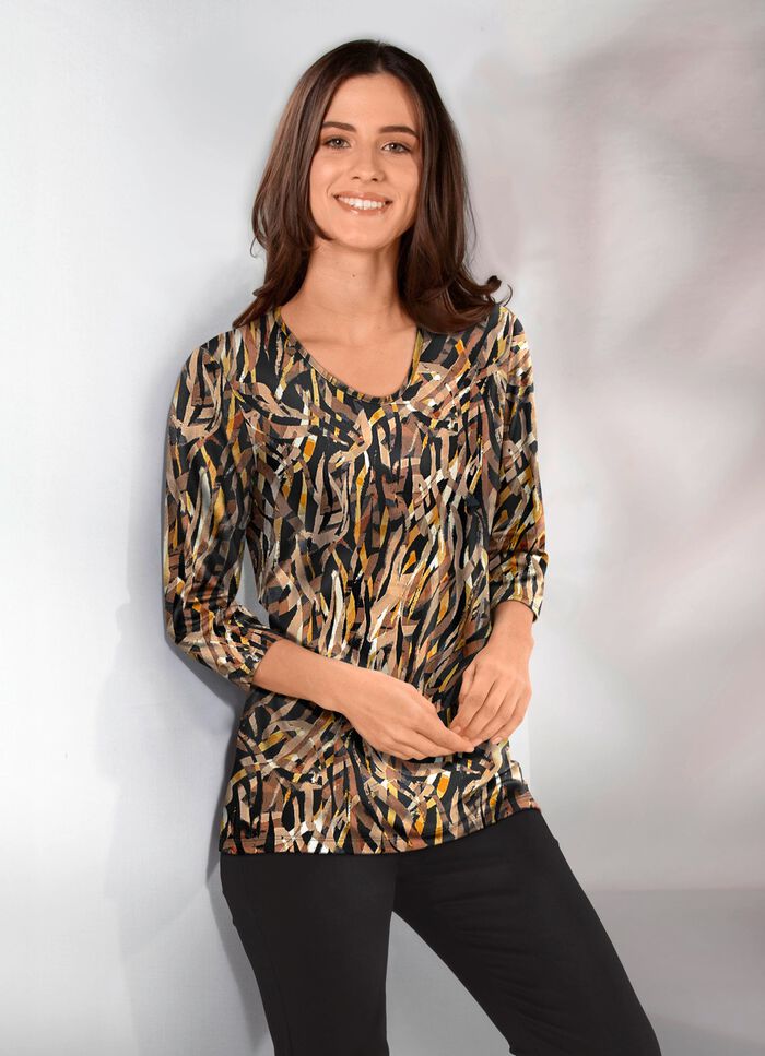 Shirt met driekwartmouwen 