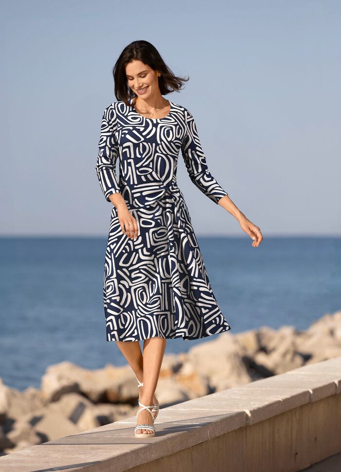 Jurk met knoopdetail 