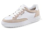 Peter Kaiser vetersneakers gemaakt van nappa- en su&egrave;deleer WIT-BEIGE