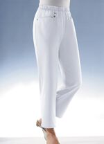 7/8 jeans gemaakt van zacht denim WIT