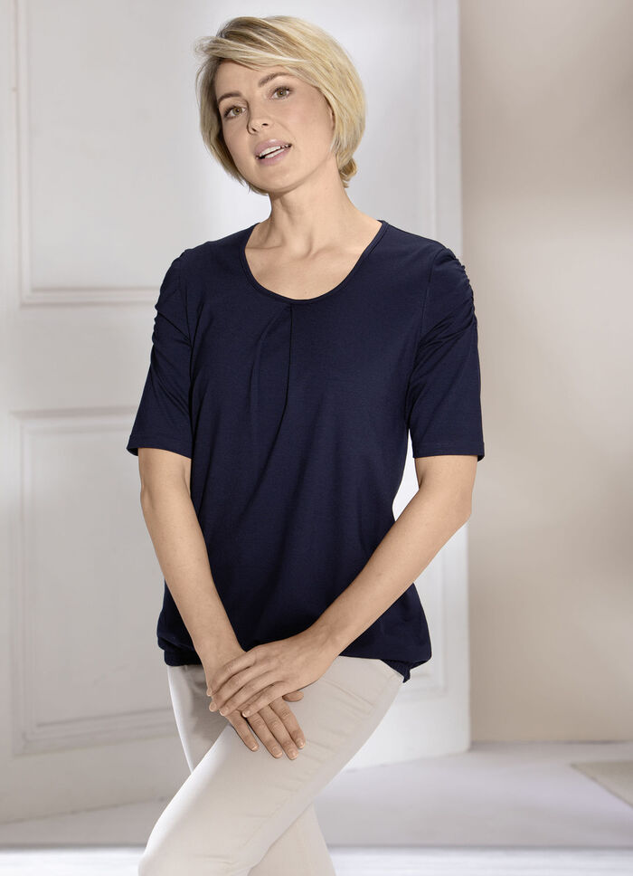 Shirt met stolpplooien in 2 kleuren MARIENE
