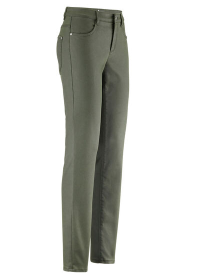 Broek in trendy leerlook 