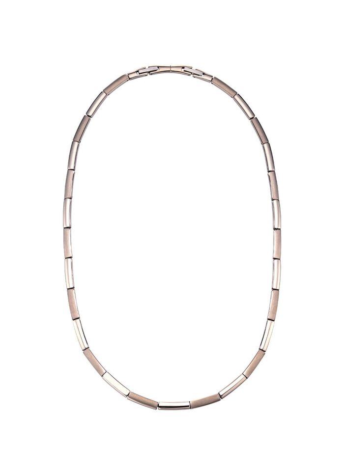 Stijlvolle titanium ketting met clipsluiting 