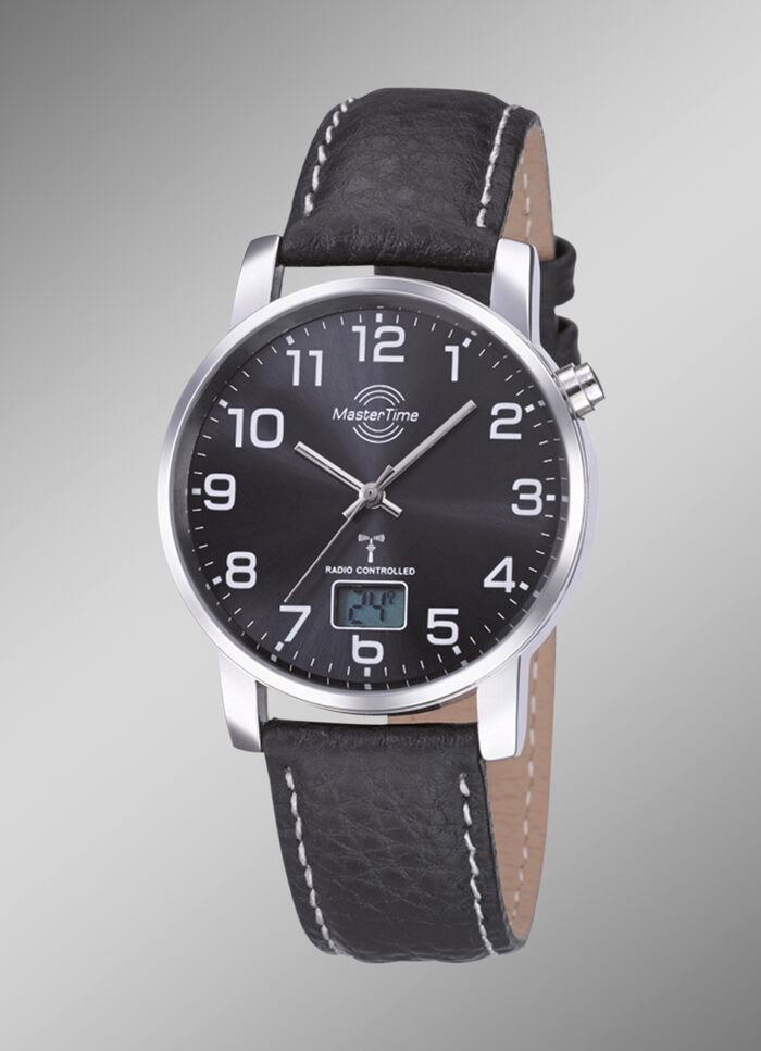 Prachtig leren herenpolshorloge 