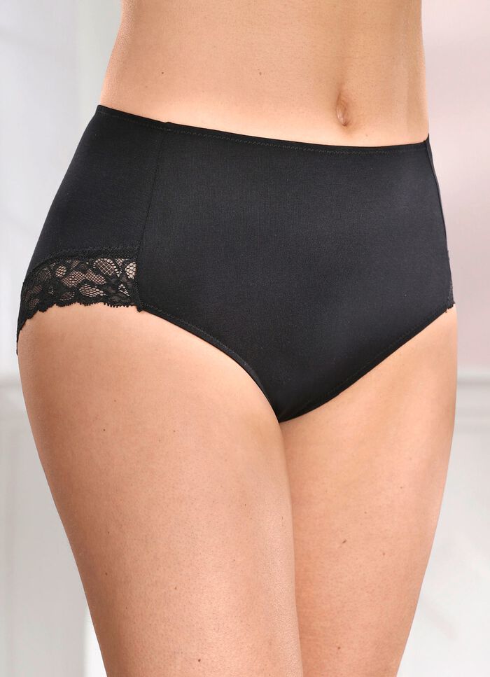 Set van drie slips met elastische kant 