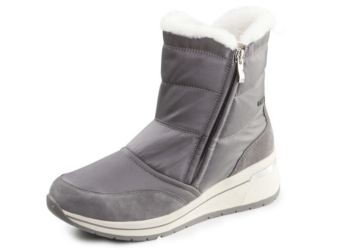 ELENA EDEN, gevoerde dameslaarzen, winterschoenen, breedte H, met uitneembaar voetbed GRIJS
