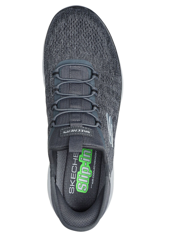 SKECHERS, herensneakers, met gegoten instaphak ANTRACIET
