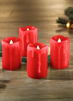 LED-kaarsenset van echte was 