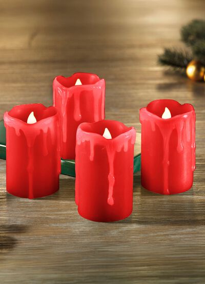 LED-kaarsenset van echte was 