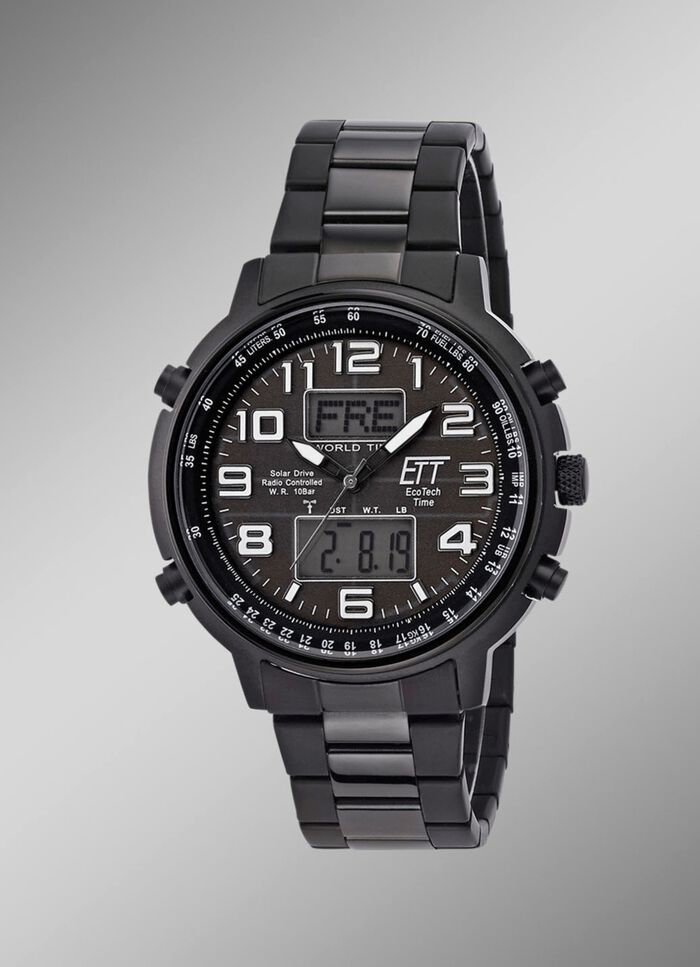 Radiogestuurd herenhorloge op zonne-energie 