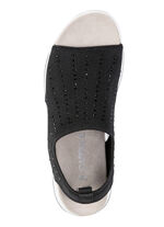 Caprice sandaal met zwarte glittersteentjes ZWART