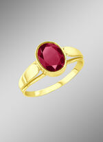 Chique damesring met echte granaat 