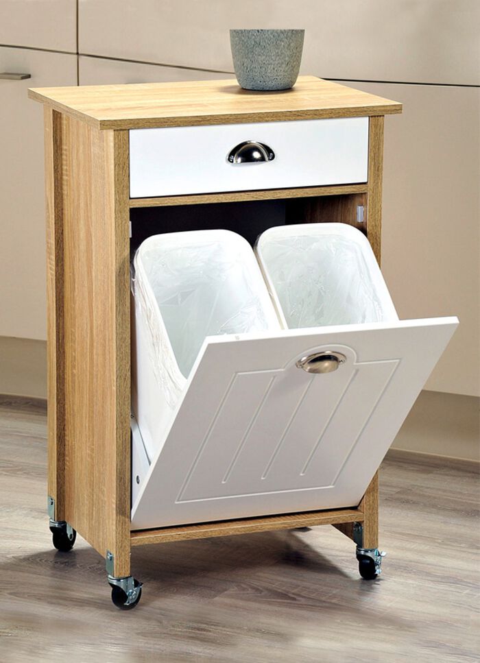 Keukentrolley met huisvuilsorteersysteem 