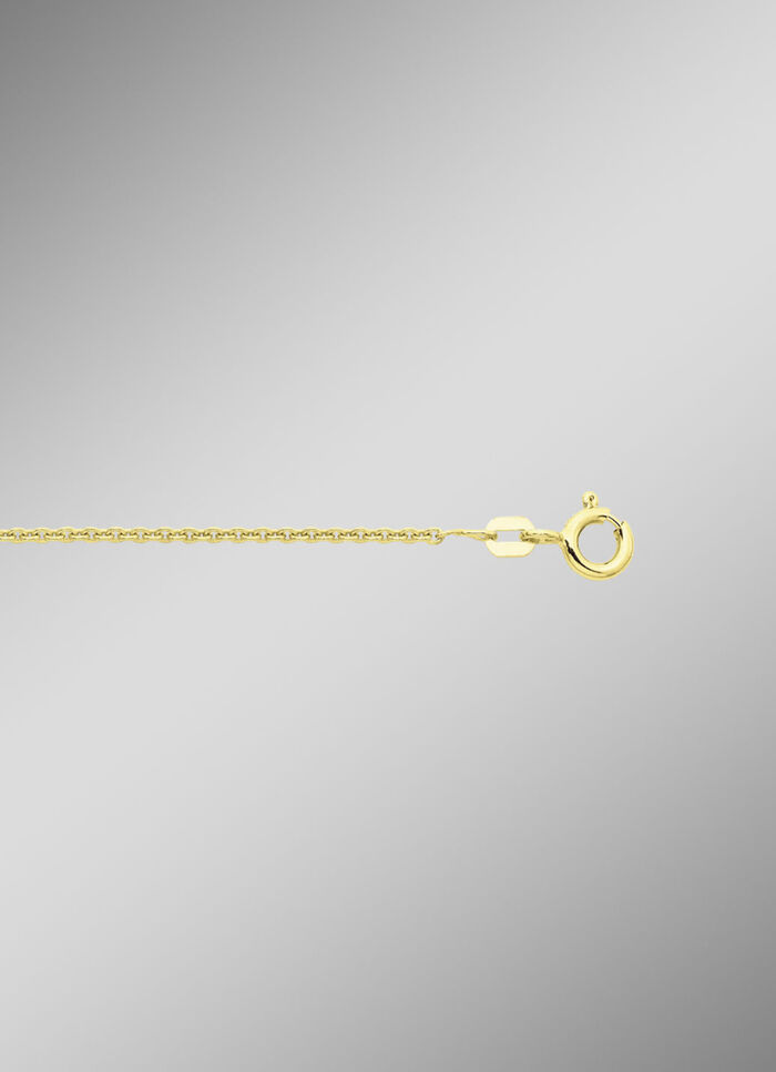 Prachtig speelse, vergulde ronde ankerketting van 925 zilver 