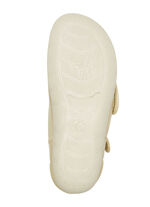 Klittenbandsandaal van elastisch textielmateriaal BEIGE