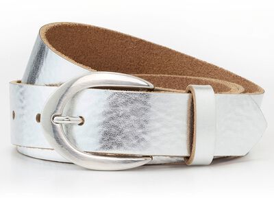 Modieuze damesriem, gemaakt van leer, 3 cm breed 