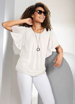 Poncho tuniek met vleermuismouwen ECRU