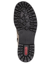 Rieker, trendy dames enkellaarsjes, winterschoenen, met rits BEIGE-ZWART
