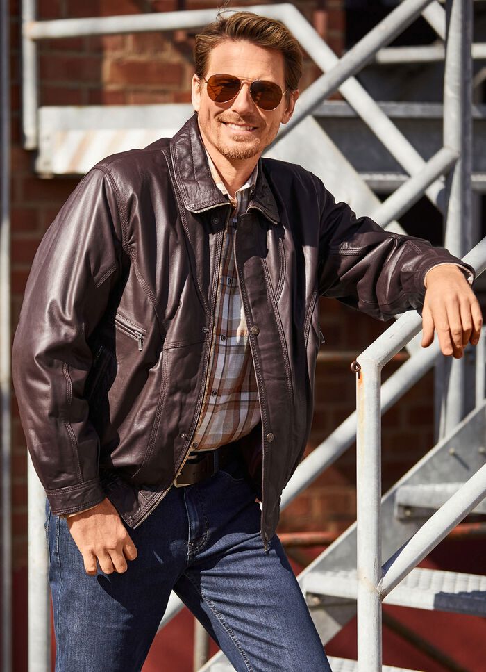 Leren blouson in 3 kleuren 