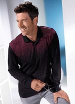 Poloshirt in 2 kleuren ZWART-BORDEAUX