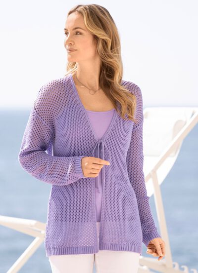 Cardigan in mesh-design 