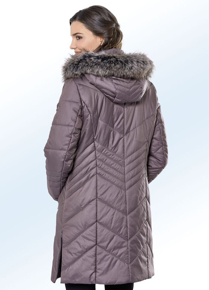 Korte jas met afneembare capuchon ROZENKWARTS