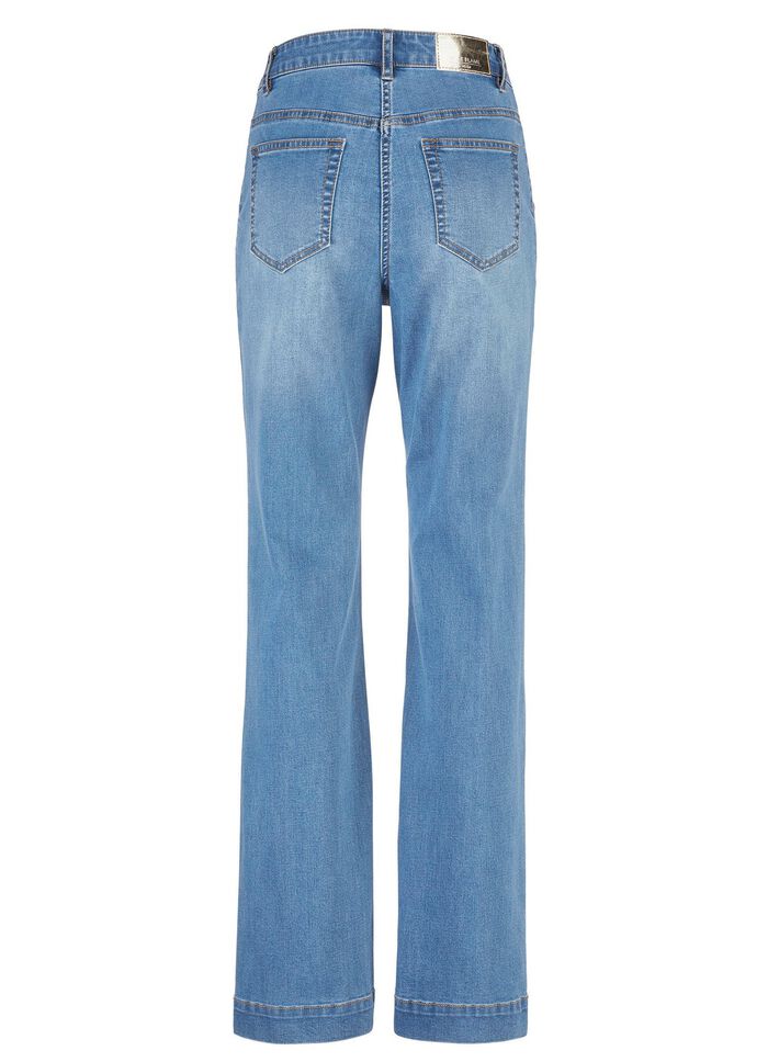 Jeans met trendy sierknopen 