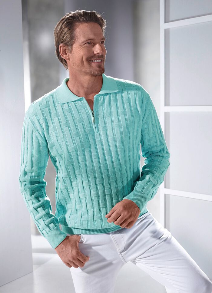 Polotrui met korte rits in 3 kleuren 