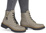 Rieker, trendy dames enkellaarsjes, winterschoenen, met rits BEIGE-ZWART