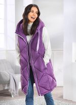 Lang vest met vaste capuchon 