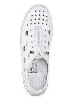 ELENA EDEN, zomerse damespantoffels, breedte G, met uitneembaar voetbed WEISS