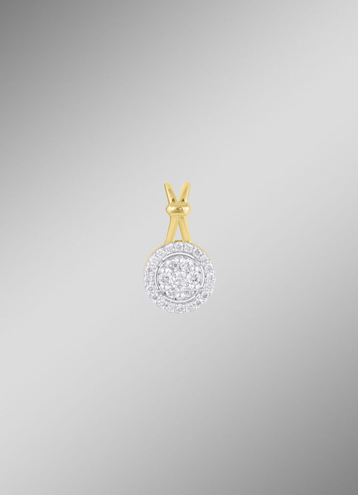 Edele hanger met 27 diamanten 