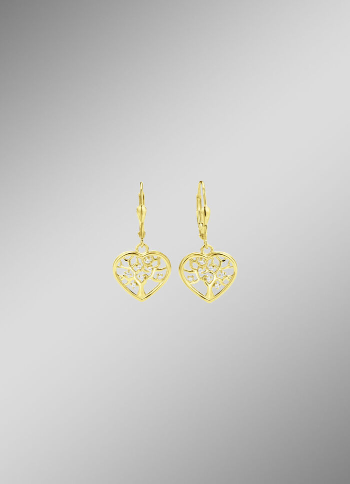 Vergulde oorbellen met zirkonia 