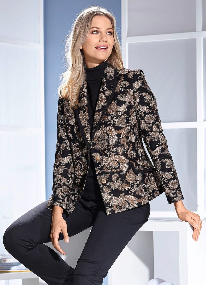 Korte blazer met reverskraag 