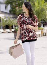 Poncho tuniek met elastische tailleband 