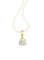 Kettinghanger met synth. zirkonia 