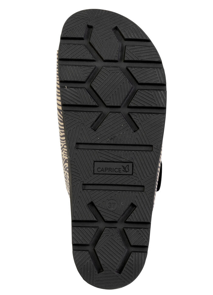 Caprice, trendy damesmuiltjes, breedte G, met uitneembaar voetbed SCHWARZ-SAND