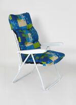 Tuinmeubelen met gelakt stalen buizenframe en veerbekleding 