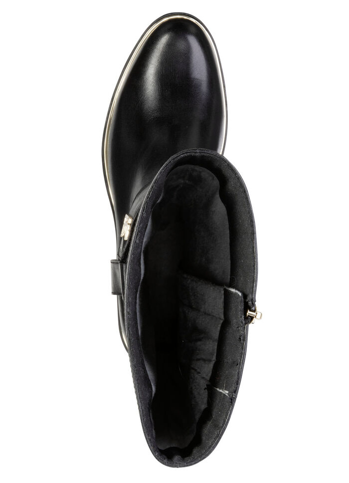 ELENA EDEN, trendy dameslaarzen, winterschoenen, breedte G, met rits ZWART